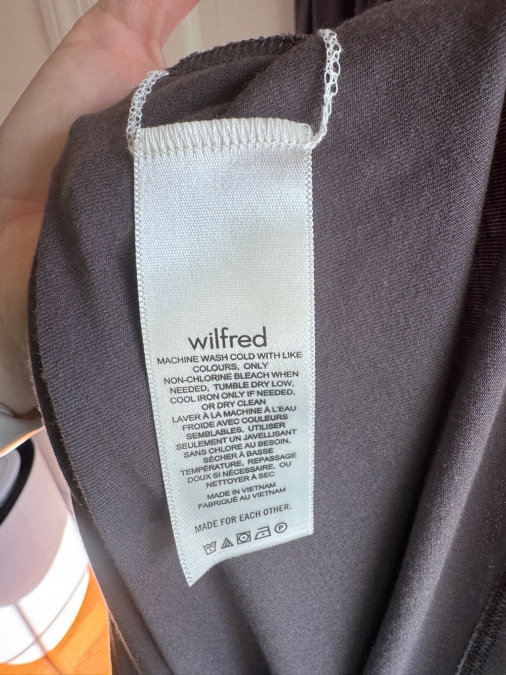 Wilfred Jumpsuit Gray Tencel Lyocell Wide Leg Spaghetti Strap Size M - Picture 6 of 7